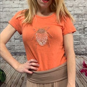 ‼️J CREW “SPARKLE BUG” Spring Tee Size Med‼️